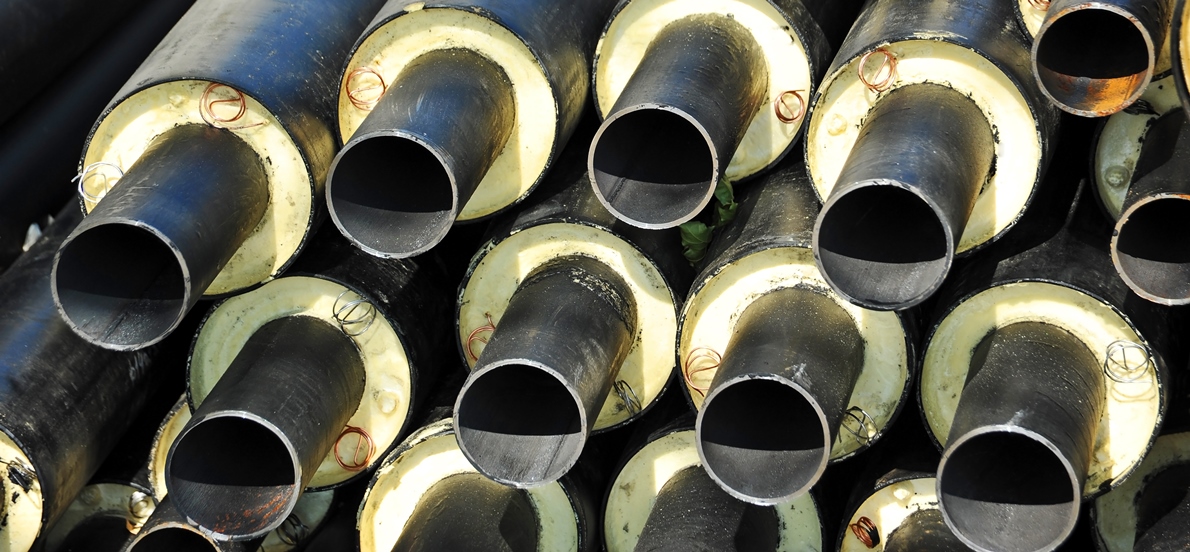 Receipt for utilities and heating. We produce pre-insulated pipes for district heating. We assure the installation on the field of all types of utility networks
